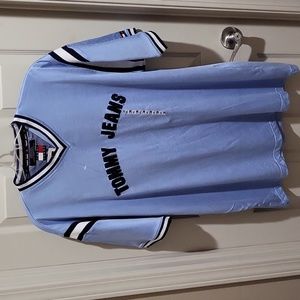 Tommy Jeans boy's shirt, XL, Blue and White